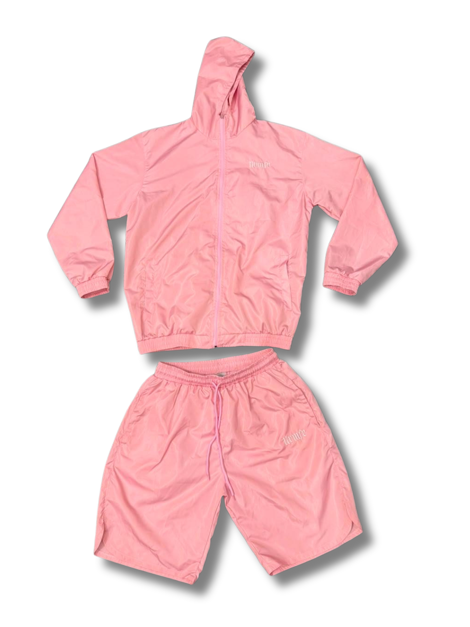 Pink Rush Men’s Windbreaker Short Set
